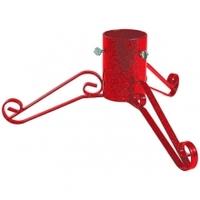 Bosmere Traditional Sparkle Christmas Tree Stand, Red, 5 Inch