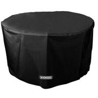 bosmere storm black circular table cover circular table cover 4 seater