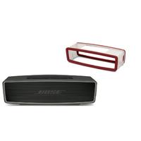 Bose SoundLink Mini Bluetooth Speaker II in Carbon Black with Soft Cover in Deep Red