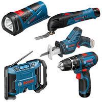 Bosch Bosch GSB 5 Piece 10.8V Power Tool Kit