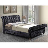 BORDEAUX UPHOLSTERED BED in Black by Birlea - King