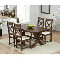 Bordeaux 165cm Dark Oak All Sides Extending Table with Cheshire Chairs