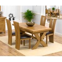 Bordeaux 200cm Solid Oak Extending Dining Table with Montreal Chairs