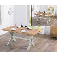 Bordeaux 165cm Oak and Grey All Sides Extending Table