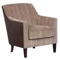 Bowsden Brown Stripe Fabric Accent Chair