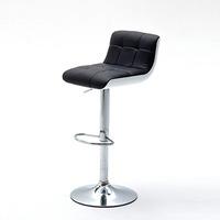 bob black bar stool in faux leather with chrome base