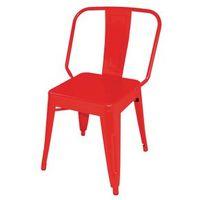 BOLERO RED STEEL BISTRO SIDE CHAIR (PACK 4)