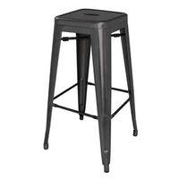 BOLERO BLACK STEEL BISTRO HIGH STOOL (PACK 4)