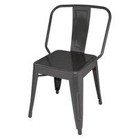 bolero black steel bistro side chair pack 4