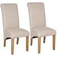 Bombay Natural Fabric Dining Chair (Pair)