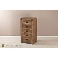 boston oak chest of drawer 5 drawer wellington