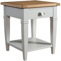 boston light grey painted lamp table