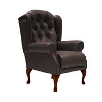 bourton leather chair brown