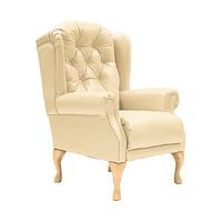 Bourton Leather Chair, Cream