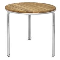 bolero round ash and aluminium table 600mm