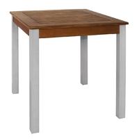 Bolero Square Wood and Aluminium Table 700mm