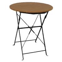 bolero round faux wood bistro table 600mm