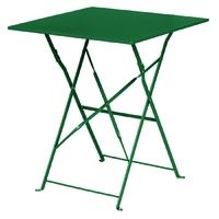 bolero garden green pavement style steel table square 600mm