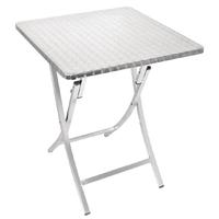 bolero square folding bistro table aluminium 600mm