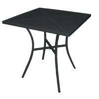 bolero black steel patterned square bistro table 700mm