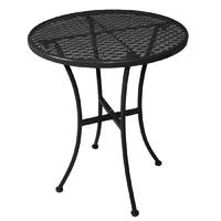 bolero black steel patterned round bistro table black 600mm