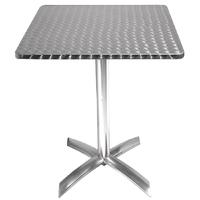 bolero square flip top table stainless steel 600mm