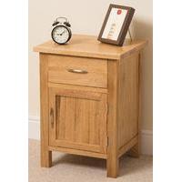 Boston Solid Oak 1 Drawer Bedside Cabinet