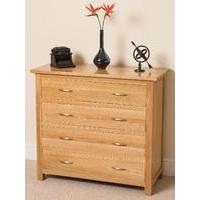 boston solid oak 4 drawer chest