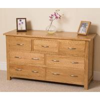 Boston Solid Oak 7 Drawer Chest