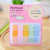 box package 5 color self stick note set