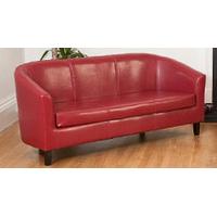 Boscombe 3 seat sofa red