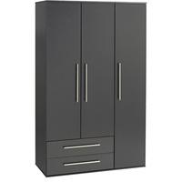 Bobby 3 Door 2 Drawer Wardrobe Beech