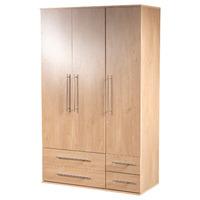 Bobby 3 Door 4 Drawer Wardrobe Oak