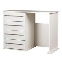 bobby single pedestal dressing table white