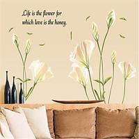 Botanical Romance Still Life Fashion Florals Landscape Fantasy Wall Stickers Plane Wall Stickers Decorative Wall Stickers, Paper Material