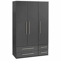 Bobby 3 Door 4 Drawer Wardrobe Beech