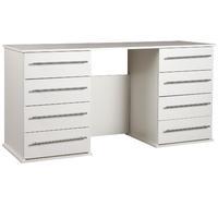 Bobby Twin Pedestal Dressing Table White