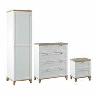 boston 1 door wardrobe bedside 5 drawer chest set