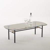 botello smoked tempered glass coffee table