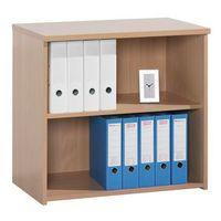 BOOKCASES BEECH 1 X ADJ SHELF W800XD500XH740 - BOOKCASE WITH GAPHITE CARCASS- BE