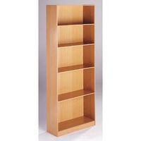 BOOKCASE - REGULAR, 5 SHELVES HXWXD MM:2004X756X306, BEECH