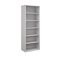 BOOKCASES WHITE 1 FIXED 4XADJSHELVES W800XD500XH2140