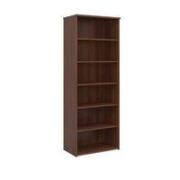 BOOKCASES WALNUT 1 FIXED 4XADJSHELVES W800XD500XH2140