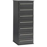 Bobby 7 Drawer Narrow Chest Black