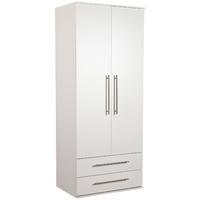 Bobby 2 Door 2 Drawer Wardrobe White