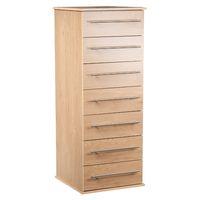 Bobby 7 Drawer Narrow Chest Oak