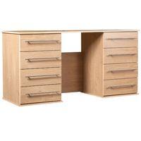 bobby twin pedestal dressing table oak