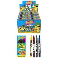 Box of 120 Packs of 4 Colour Wax Crayons