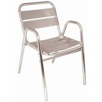 Bolero U501 Stacking Aluminium Chair with Arched Arms (Pack of 4)