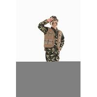 Boys Desert Army Boy Costume For Army Military Fancy Dress Kids Childrens Small Age 4-6 years